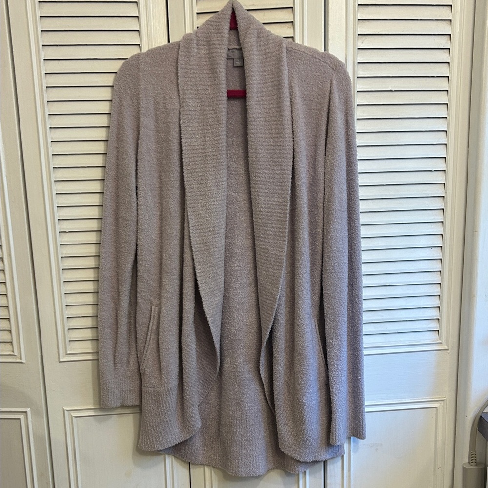 BAREFOOT DREAMS Women's Cardigan - Light Taupe/lavender*NEW